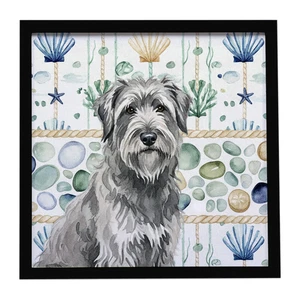 Gray Briard Coastal Sea Glass Framed Metal Print Bathroom, Kitchen, Office, Home Decor Wall Art Ready to Hang, Square, 8X8 Gray Briard Coastal Sea Glass Framed Metal Print Bathroom, Kitchen, Office, Home Decor Wall Art Ready to Hang, Square, 8X8
