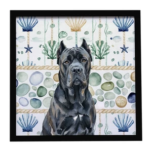 Cane Corso Coastal Sea Glass Framed Metal Print Bathroom, Kitchen, Office, Home Decor Wall Art Ready to Hang, Square, 8X8 Cane Corso Coastal Sea Glass Framed Metal Print Bathroom, Kitchen, Office, Home Decor Wall Art Ready to Hang, Square, 8X8