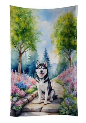 Siberian Husky Spring Path Kitchen Towel Dish Cloths Guest Hand Towel Decorative Bathroom Towel for Face,Tea, Dishcloth, Kitchen and Bath Siberian Husky Spring Path Kitchen Towel Dish Cloths Guest Hand Towel Decorative Bathroom Towel for Face,Tea, Dishcloth, Kitchen and Bath