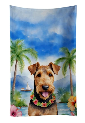 Airedale Terrier Luau Kitchen Towel Dish Cloths Guest Hand Towel Decorative Bathroom Towel for Face,Tea, Dishcloth, Kitchen and Bath Airedale Terrier Luau Kitchen Towel Dish Cloths Guest Hand Towel Decorative Bathroom Towel for Face,Tea, Dishcloth, Kitchen and Bath