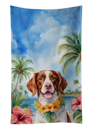 Brittany Spaniel Luau Kitchen Towel Dish Cloths Guest Hand Towel Decorative Bathroom Towel for Face,Tea, Dishcloth, Kitchen and Bath Brittany Spaniel Luau Kitchen Towel Dish Cloths Guest Hand Towel Decorative Bathroom Towel for Face,Tea, Dishcloth, Kitchen and Bath