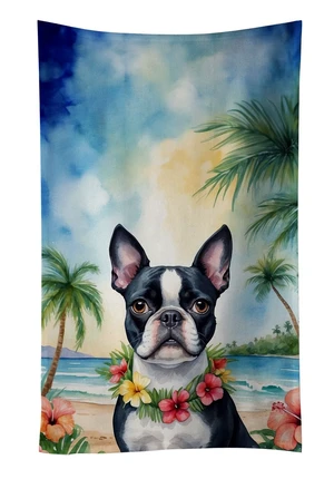 Boston Terrier Luau Kitchen Towel Dish Cloths Guest Hand Towel Decorative Bathroom Towel for Face,Tea, Dishcloth, Kitchen and Bath Boston Terrier Luau Kitchen Towel Dish Cloths Guest Hand Towel Decorative Bathroom Towel for Face,Tea, Dishcloth, Kitchen and Bath