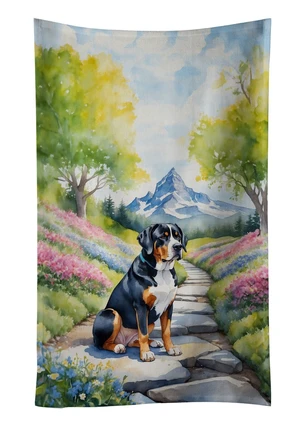 Greater Swiss Mountain Dog Spring Path Kitchen Towel Dish Cloths Guest Hand Towel Decorative Bathroom Towel for Face,Tea, Dishcloth, Kitchen and Bath Greater Swiss Mountain Dog Spring Path Kitchen Towel Dish Cloths Guest Hand Towel Decorative Bathroom Towel for Face,Tea, Dishcloth, Kitchen and Bath