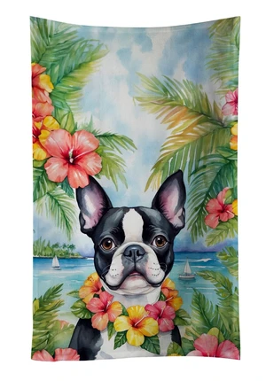 Boston Terrier Luau Kitchen Towel Dish Cloths Guest Hand Towel Decorative Bathroom Towel for Face,Tea, Dishcloth, Kitchen and Bath Boston Terrier Luau Kitchen Towel Dish Cloths Guest Hand Towel Decorative Bathroom Towel for Face,Tea, Dishcloth, Kitchen and Bath