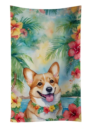 Corgi Luau Kitchen Towel Dish Cloths Guest Hand Towel Decorative Bathroom Towel for Face,Tea, Dishcloth, Kitchen and Bath Corgi Luau Kitchen Towel Dish Cloths Guest Hand Towel Decorative Bathroom Towel for Face,Tea, Dishcloth, Kitchen and Bath