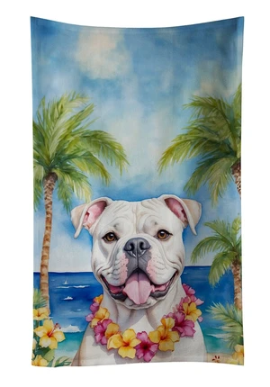 American Bulldog Luau Kitchen Towel Dish Cloths Guest Hand Towel Decorative Bathroom Towel for Face,Tea, Dishcloth, Kitchen and Bath American Bulldog Luau Kitchen Towel Dish Cloths Guest Hand Towel Decorative Bathroom Towel for Face,Tea, Dishcloth, Kitchen and Bath