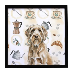 Spinone Italiano Coffee Bar Framed Metal Print Bathroom, Kitchen, Office, Home Decor Wall Art Ready to Hang, Square, 8X8 Spinone Italiano Coffee Bar Framed Metal Print Bathroom, Kitchen, Office, Home Decor Wall Art Ready to Hang, Square, 8X8