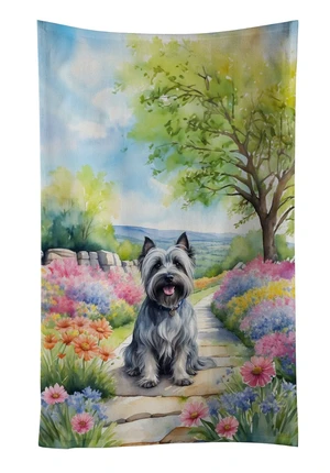 Skye Terrier Spring Path Kitchen Towel Dish Cloths Guest Hand Towel Decorative Bathroom Towel for Face,Tea, Dishcloth, Kitchen and Bath Skye Terrier Spring Path Kitchen Towel Dish Cloths Guest Hand Towel Decorative Bathroom Towel for Face,Tea, Dishcloth, Kitchen and Bath