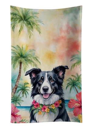 Border Collie Luau Kitchen Towel Dish Cloths Guest Hand Towel Decorative Bathroom Towel for Face,Tea, Dishcloth, Kitchen and Bath Border Collie Luau Kitchen Towel Dish Cloths Guest Hand Towel Decorative Bathroom Towel for Face,Tea, Dishcloth, Kitchen and Bath