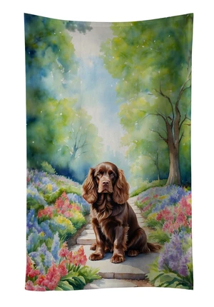 Sussex Spaniel Spring Path Kitchen Towel Dish Cloths Guest Hand Towel Decorative Bathroom Towel for Face,Tea, Dishcloth, Kitchen and Bath Sussex Spaniel Spring Path Kitchen Towel Dish Cloths Guest Hand Towel Decorative Bathroom Towel for Face,Tea, Dishcloth, Kitchen and Bath
