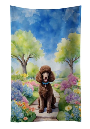 Chocolate Poodle Spring Path Kitchen Towel Dish Cloths Guest Hand Towel Decorative Bathroom Towel for Face,Tea, Dishcloth, Kitchen and Bath Chocolate Poodle Spring Path Kitchen Towel Dish Cloths Guest Hand Towel Decorative Bathroom Towel for Face,Tea, Dishcloth, Kitchen and Bath