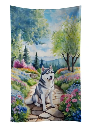 Siberian Husky Spring Path Kitchen Towel Dish Cloths Guest Hand Towel Decorative Bathroom Towel for Face,Tea, Dishcloth, Kitchen and Bath Siberian Husky Spring Path Kitchen Towel Dish Cloths Guest Hand Towel Decorative Bathroom Towel for Face,Tea, Dishcloth, Kitchen and Bath