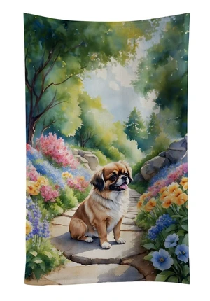 Tibetan Spaniel Spring Path Kitchen Towel Dish Cloths Guest Hand Towel Decorative Bathroom Towel for Face,Tea, Dishcloth, Kitchen and Bath Tibetan Spaniel Spring Path Kitchen Towel Dish Cloths Guest Hand Towel Decorative Bathroom Towel for Face,Tea, Dishcloth, Kitchen and Bath