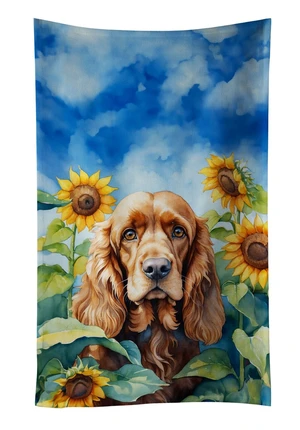 Cocker Spaniel in Sunflowers Kitchen Towel Dish Cloths Guest Hand Towel Decorative Bathroom Towel for Face,Tea, Dishcloth, Kitchen and Bath Cocker Spaniel in Sunflowers Kitchen Towel Dish Cloths Guest Hand Towel Decorative Bathroom Towel for Face,Tea, Dishcloth, Kitchen and Bath
