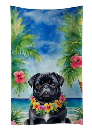 Black Pug Luau Kitchen Towel Dish Cloths Guest Hand Towel Decorative Bathroom Towel for Face,Tea, Dishcloth, Kitchen and Bath Black Pug Luau Kitchen Towel Dish Cloths Guest Hand Towel Decorative Bathroom Towel for Face,Tea, Dishcloth, Kitchen and Bath