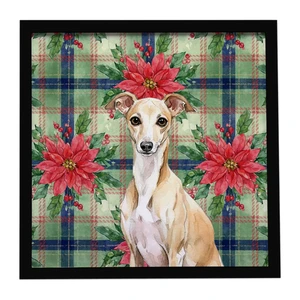 Fawn Italian Greyhound Christmas PoinsettIas Framed Metal Print Bathroom, Kitchen, Office, Home Decor Wall Art Ready to Hang, Square, 8X8 Fawn Italian Greyhound Christmas PoinsettIas Framed Metal Print Bathroom, Kitchen, Office, Home Decor Wall Art Ready to Hang, Square, 8X8