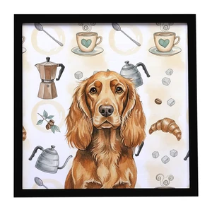 Sussex Spaniel Coffee Bar Framed Metal Print Bathroom, Kitchen, Office, Home Decor Wall Art Ready to Hang, Square, 8X8 Sussex Spaniel Coffee Bar Framed Metal Print Bathroom, Kitchen, Office, Home Decor Wall Art Ready to Hang, Square, 8X8