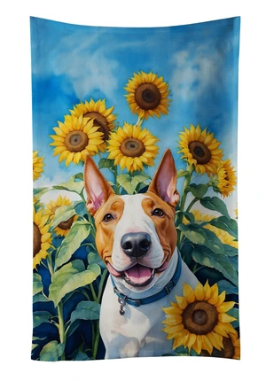 NEW English Bull Terrier in Sunflowers Kitchen Towel Dish Cloths Guest Hand Towel Decorative Bathroom Towel for Face,Tea, Dishcloth, Kitchen and Bath NEW English Bull Terrier in Sunflowers Kitchen Towel Dish Cloths Guest Hand Towel Decorative Bathroom Towel for Face,Tea, Dishcloth, Kitchen and Bath