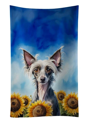 Chinese Crested in Sunflowers Kitchen Towel Dish Cloths Guest Hand Towel Decorative Bathroom Towel for Face,Tea, Dishcloth, Kitchen and Bath Chinese Crested in Sunflowers Kitchen Towel Dish Cloths Guest Hand Towel Decorative Bathroom Towel for Face,Tea, Dishcloth, Kitchen and Bath