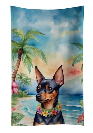 Miniature Pinscher Luau Kitchen Towel Dish Cloths Guest Hand Towel Decorative Bathroom Towel for Face,Tea, Dishcloth, Kitchen and Bath Miniature Pinscher Luau Kitchen Towel Dish Cloths Guest Hand Towel Decorative Bathroom Towel for Face,Tea, Dishcloth, Kitchen and Bath
