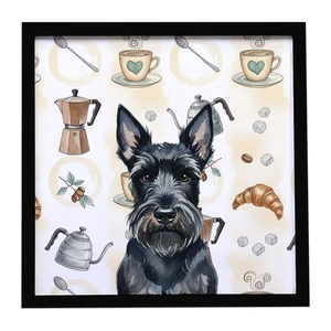 Scottish Terrier Coffee Bar Framed Metal Print Bathroom, Kitchen, Office, Home Decor Wall Art Ready to Hang, Square, 8X8 Scottish Terrier Coffee Bar Framed Metal Print Bathroom, Kitchen, Office, Home Decor Wall Art Ready to Hang, Square, 8X8