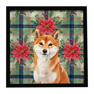 Red Shiba Inu Christmas PoinsettIas Framed Metal Print Bathroom, Kitchen, Office, Home Decor Wall Art Ready to Hang, Square, 8X8 Red Shiba Inu Christmas PoinsettIas Framed Metal Print Bathroom, Kitchen, Office, Home Decor Wall Art Ready to Hang, Square, 8X8