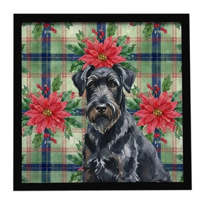 Black Russian Terrier Christmas PoinsettIas Framed Metal Print Bathroom, Kitchen, Office, Home Decor Wall Art Ready to Hang, Square, 8X8 Black Russian Terrier Christmas PoinsettIas Framed Metal Print Bathroom, Kitchen, Office, Home Decor Wall Art Ready to Hang, Square, 8X8