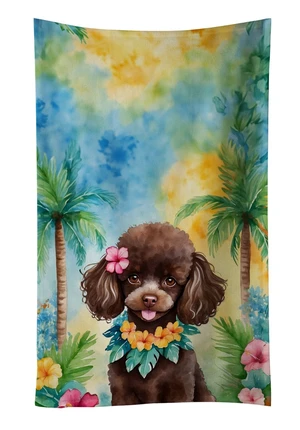 Chocolate Poodle Luau Kitchen Towel Dish Cloths Guest Hand Towel Decorative Bathroom Towel for Face,Tea, Dishcloth, Kitchen and Bath Chocolate Poodle Luau Kitchen Towel Dish Cloths Guest Hand Towel Decorative Bathroom Towel for Face,Tea, Dishcloth, Kitchen and Bath