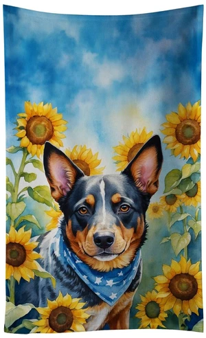 Australian Cattle Dog in Sunflowers Kitchen Towel Dish Cloths Guest Hand Towel Decorative Bathroom Towel for Face,Tea, Dishcloth, Kitchen and Bath Australian Cattle Dog in Sunflowers Kitchen Towel Dish Cloths Guest Hand Towel Decorative Bathroom Towel for Face,Tea, Dishcloth, Kitchen and Bath