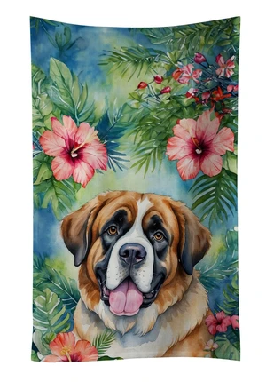 Saint Bernard Luau Kitchen Towel Dish Cloths Guest Hand Towel Decorative Bathroom Towel for Face,Tea, Dishcloth, Kitchen and Bath Saint Bernard Luau Kitchen Towel Dish Cloths Guest Hand Towel Decorative Bathroom Towel for Face,Tea, Dishcloth, Kitchen and Bath