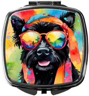 Scottish Terrier Hippie Dawg Compact Mirror Decorative Travel Makeup Mirror for Women Girls Gifts Pocket Makeup Mirror Folding Handheld Scottish Terrier Hippie Dawg Compact Mirror Decorative Travel Makeup Mirror for Women Girls Gifts Pocket Makeup Mirror Folding Handheld