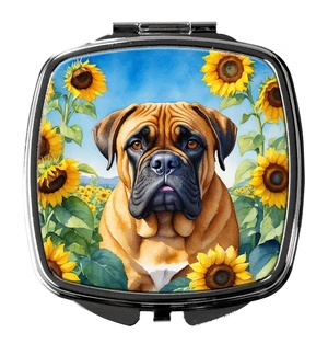 Bullmastiff in Sunflowers Compact Mirror Decorative Travel Makeup Mirror for Women Girls Gifts Pocket Makeup Mirror Folding Handheld Bullmastiff in Sunflowers Compact Mirror Decorative Travel Makeup Mirror for Women Girls Gifts Pocket Makeup Mirror Folding Handheld