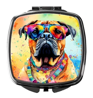 Bullmastiff Hippie Dawg Compact Mirror Decorative Travel Makeup Mirror for Women Girls Gifts Pocket Makeup Mirror Folding Handheld Bullmastiff Hippie Dawg Compact Mirror Decorative Travel Makeup Mirror for Women Girls Gifts Pocket Makeup Mirror Folding Handheld