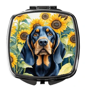 Black and Tan Coonhound in Sunflowers Compact Mirror Decorative Travel Makeup Mirror for Women Girls Gifts Pocket Makeup Mirror Folding Handheld Black and Tan Coonhound in Sunflowers Compact Mirror Decorative Travel Makeup Mirror for Women Girls Gifts Pocket Makeup Mirror Folding Handheld
