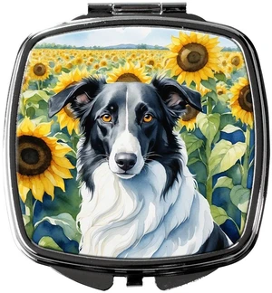 Borzoi in Sunflowers Compact Mirror Decorative Travel Makeup Mirror for Women Girls Gifts Pocket Makeup Mirror Folding Handheld Borzoi in Sunflowers Compact Mirror Decorative Travel Makeup Mirror for Women Girls Gifts Pocket Makeup Mirror Folding Handheld