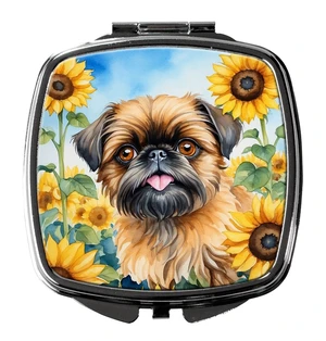 Brussels Griffon in Sunflowers Compact Mirror Decorative Travel Makeup Mirror for Women Girls Gifts Pocket Makeup Mirror Folding Handheld Brussels Griffon in Sunflowers Compact Mirror Decorative Travel Makeup Mirror for Women Girls Gifts Pocket Makeup Mirror Folding Handheld