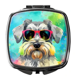 Schnauzer Hippie Dawg Compact Mirror Decorative Travel Makeup Mirror for Women Girls Gifts Pocket Makeup Mirror Folding Handheld Schnauzer Hippie Dawg Compact Mirror Decorative Travel Makeup Mirror for Women Girls Gifts Pocket Makeup Mirror Folding Handheld