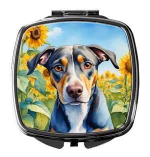 Catahoula in Sunflowers Compact Mirror Decorative Travel Makeup Mirror for Women Girls Gifts Pocket Makeup Mirror Folding Handheld Catahoula in Sunflowers Compact Mirror Decorative Travel Makeup Mirror for Women Girls Gifts Pocket Makeup Mirror Folding Handheld