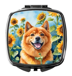 Finnish Spitz in Sunflowers Compact Mirror Decorative Travel Makeup Mirror for Women Girls Gifts Pocket Makeup Mirror Folding Handheld Finnish Spitz in Sunflowers Compact Mirror Decorative Travel Makeup Mirror for Women Girls Gifts Pocket Makeup Mirror Folding Handheld