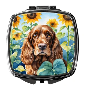 English Cocker Spaniel in Sunflowers Compact Mirror Decorative Travel Makeup Mirror for Women Girls Gifts Pocket Makeup Mirror Folding Handheld English Cocker Spaniel in Sunflowers Compact Mirror Decorative Travel Makeup Mirror for Women Girls Gifts Pocket Makeup Mirror Folding Handheld