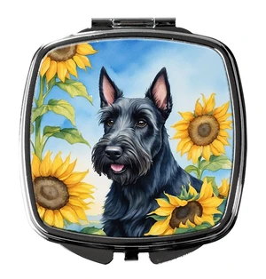 Scottish Terrier in Sunflowers Compact Mirror Decorative Travel Makeup Mirror for Women Girls Gifts Pocket Makeup Mirror Folding Handheld Scottish Terrier in Sunflowers Compact Mirror Decorative Travel Makeup Mirror for Women Girls Gifts Pocket Makeup Mirror Folding Handheld