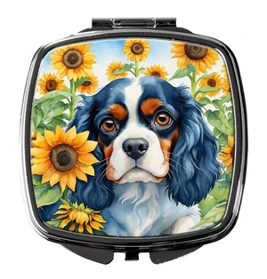Cavalier Spaniel in Sunflowers Compact Mirror Decorative Travel Makeup Mirror for Women Girls Gifts Pocket Makeup Mirror Folding Handheld Cavalier Spaniel in Sunflowers Compact Mirror Decorative Travel Makeup Mirror for Women Girls Gifts Pocket Makeup Mirror Folding Handheld
