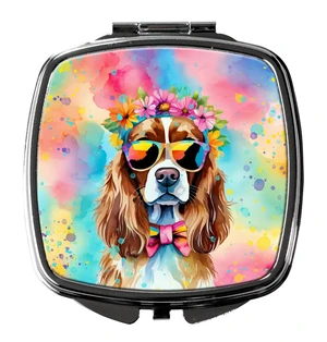 Cavalier Spaniel Hippie Dawg Compact Mirror Decorative Travel Makeup Mirror for Women Girls Gifts Pocket Makeup Mirror Folding Handheld Cavalier Spaniel Hippie Dawg Compact Mirror Decorative Travel Makeup Mirror for Women Girls Gifts Pocket Makeup Mirror Folding Handheld