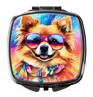 Pomeranian Hippie Dawg Compact Mirror Decorative Travel Makeup Mirror for Women Girls Gifts Pocket Makeup Mirror Folding Handheld Pomeranian Hippie Dawg Compact Mirror Decorative Travel Makeup Mirror for Women Girls Gifts Pocket Makeup Mirror Folding Handheld