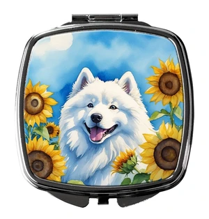 Samoyed in Sunflowers Compact Mirror Decorative Travel Makeup Mirror for Women Girls Gifts Pocket Makeup Mirror Folding Handheld Samoyed in Sunflowers Compact Mirror Decorative Travel Makeup Mirror for Women Girls Gifts Pocket Makeup Mirror Folding Handheld