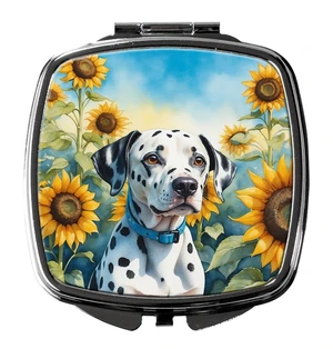 Dalmatian in Sunflowers Compact Mirror Decorative Travel Makeup Mirror for Women Girls Gifts Pocket Makeup Mirror Folding Handheld Dalmatian in Sunflowers Compact Mirror Decorative Travel Makeup Mirror for Women Girls Gifts Pocket Makeup Mirror Folding Handheld