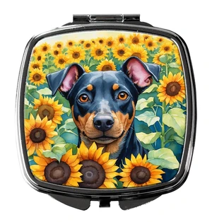 Manchester Terrier in Sunflowers Compact Mirror Decorative Travel Makeup Mirror for Women Girls Gifts Pocket Makeup Mirror Folding Handheld Manchester Terrier in Sunflowers Compact Mirror Decorative Travel Makeup Mirror for Women Girls Gifts Pocket Makeup Mirror Folding Handheld