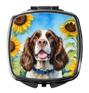 English Springer Spaniel in Sunflowers Compact Mirror Decorative Travel Makeup Mirror for Women Girls Gifts Pocket Makeup Mirror Folding Handheld English Springer Spaniel in Sunflowers Compact Mirror Decorative Travel Makeup Mirror for Women Girls Gifts Pocket Makeup Mirror Folding Handheld
