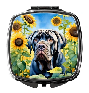 Neapolitan Mastiff in Sunflowers Compact Mirror Decorative Travel Makeup Mirror for Women Girls Gifts Pocket Makeup Mirror Folding Handheld Neapolitan Mastiff in Sunflowers Compact Mirror Decorative Travel Makeup Mirror for Women Girls Gifts Pocket Makeup Mirror Folding Handheld