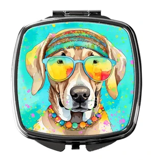 Weimaraner Hippie Dawg Compact Mirror Decorative Travel Makeup Mirror for Women Girls Gifts Pocket Makeup Mirror Folding Handheld Weimaraner Hippie Dawg Compact Mirror Decorative Travel Makeup Mirror for Women Girls Gifts Pocket Makeup Mirror Folding Handheld